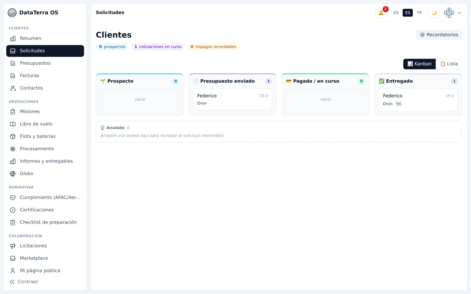 Le CRM : chaque demande suit son parcours, du prospect au livrable